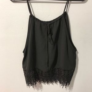 staring at stars anthropologie black lace camisole